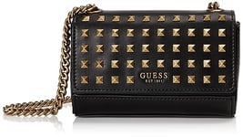 GUESS Iseline Crossbody Flap, Mini Sac, Rabat en bandoulière Femme, Noir, Einheitsgröße