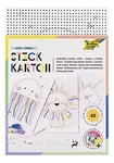 folia 2324-carton Mix Bunt Animals, 300g / m², imprimé Multicolore, 17,5 x 24,5 cm, 40 Feuilles, 8 Motifs-idéal pour Les Exercices de Broderie, 2324, Multicoloured