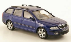 SKODA OCTAVIA 2 COMBI TDI 2004 METAL DEEP SEA BLUE ABREX 143AB002K 1/43 PHASE 1