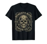 Stoic Philosophy Memento Mori Amor Fati Skull Stoicism Quote T-Shirt