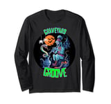 Funny Zombie Snake Charmer Graveyard Groove Halloween Long Sleeve T-Shirt