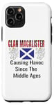 Coque pour iPhone 11 Pro Clan MacAlister Tartan Nom de famille écossais Scotland