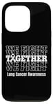 Coque pour iPhone 13 Pro Ruban blanc de sensibilisation au cancer du poumon