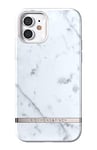 RICHMOND & FINCH Phone Case Compatible with iPhone 12, iPhone 12 Pro, White Marble Design, 6.1 Inches, Shockproof, Fully Protective Phone Cover