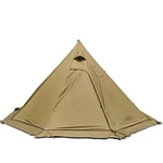 PRESELF Tente tipi légère pour 3 Personnes avec conduits de fumée ignifuges fenêtre pour équipe familiale, randonnée, Camping, randonnée (Kaki T2 L)