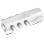 Airsoft Gear Parts Accessories APS EMG Licensed F-1 CMB Flat Faced Muzzle Brake Flash Hider -14mm CCW Silver