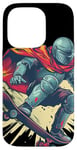 Coque pour iPhone 14 Pro Skateboard Chivalry avec cool Knight