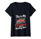 Womens This Is My Christmas Movie Watching V-Neck T-Shirt