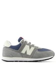 New Balance Junior Boys 574 Trainers - Grey, Grey, Size 5 Older