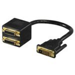 MicroConnect Adapter DVI 24+1- 2X DVI 24+1 Male to 2x Female, MONJK4