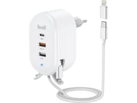 Budi-Laddare Budi 30W Laddare Med 1 M Kabel (Vit)