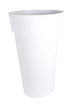 EDA - Pot de Fleur Vase Haut XXL TOSCANE Ø 48 cm - Volume 90 L - Ø 48 x H.80 cm - Blanc