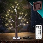 Kesser - Sapin lumineux Bouleau 60cm led Avec télécommande Timer 8 modes Branches lumineuses pour intérieur Blanc chaud LEDs Sapin Bouleau Décoration