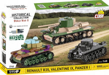 Cobi 2740 Historical Collection Wwii Renault Valetine Panzer I 595 Pieces