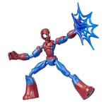 Spider-Man Marvel Bend and Flex Action Figure Toy, 15-cm Flexible Figure, Includ