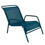 Fauteuil bas de jardin Coolside en acier coloris Bleu Acapulco P.105 x H.70 cm