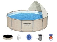 Piscine tubulaire Power Steel ronde 3,96 x 1,07 m - Bestway