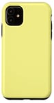 Coque pour iPhone 11 Couleur jaune pastel simple