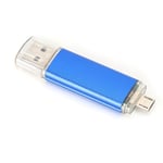 U Disk OTG bleu vif DualHead Mini m&eacute;tal USB 2.0 cl&eacute; USB cl&eacute; USB CW10050 (64G)