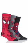 Mens And Ladies Sockshop 3 Pair Marvel Spider-man Cotton Socks