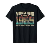 Vintage Hero Born 1965 The Journey Has Just Begun Birthday T-Shirt