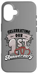 iPhone 16 1st Wedding Anniversary Celebrating 1 Year Matching Gift Case