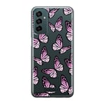 Babaco ERT GROUP mobile phone case for Samsung A13 4G original and officially Licensed pattern Butterflies 002 optimally adapted to the shape of the mobile phone, partially transparent