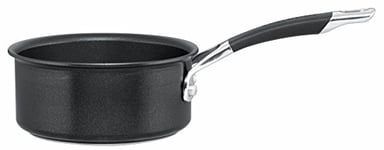 Circulon Momentum Milk Pan 14cm, 0.9L - Induction Milk Pan Non Stick with Oven Safe Soft Grip Handles, Dishwasher Safe, Metal Utensil Safe Durable Cookware, Black