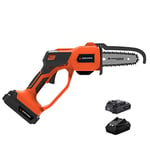 Yard Force 20V Cordless 12cm One-Handed Cordless Pruning Saw with 2.0Ah Li-Ion Battery and Charger, Part of CR 20 Range - LS C13