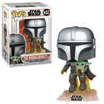 STAR WARS MANDALORIAN Figurine MANDO & THE CHILD GROGU FLYING N° 402 FUNKO POP