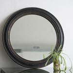 Miroir rond noir vintage 60x60x2cm