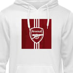 Hoodie för Vuxen | Bekväm Huvtröja Arsenal vit XL