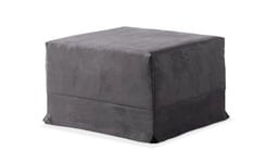 Evergreenweb – Pouf Lit Simple avec Matelas Mousse Haut 10 cm – Suite – Rangement Pliable pour Chambre, Chambre ou Salon, Pouf Repose-Pieds, Ottoman, Tissu déhoussable Offre. (Anthracite)