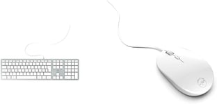 Clavier Français Azerty Filaire Pour Mac Blanc Et Argente & Lab Ml301884 Souris Filaire Laser Pour Mac Apple Et Pc Blanc