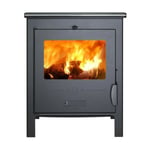 Poêle à bois 10kw acier noir - Lacunza - azurcp