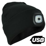 3 x Beanie Hat Mens Ladies Unisex Led Beanie Warm Thermal Winter Knitted