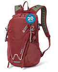 Terra Peak Active 20 sac à dos de randonnée 20L hommes femmes rouge petit - Daypack pour le travail - Outdoor léger et étanche pour la randonnée et les activités sportives - ceinture abdominale adulte