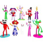 10 The Amazing Digital Circus Figures Set, Pomni Jax Modellleksaker för Barnpresenter, The Amazing Digital Circus Samlarobjekt Animefigurer 10pcs-a