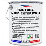 Peinture Bois Exterieur - 4x5 l - Codeve Bois - 9017 - Noir signalisation