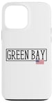 iPhone 13 Pro Max Green Bay City USA Flag State Travel US America Women Men Case