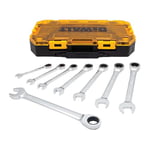 DEWALT Ensemble de clés mixtes à cliquet SAE, technologie à couple direct, étui verrouillable inclus, 8 pièces (DWMT74733)