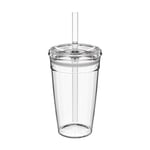 KeepCup Cold Cup - Clear Plastic, Reusable Ice Coffee Cup with Lid and Straw - Large 16oz (454ml)