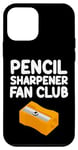 Coque pour iPhone 12 mini Taille-crayon Fan Club rotatif manuel en graphite