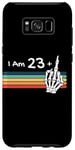 Coque pour Galaxy S8+ I'm not 24, I am 23 plus Middle Finger Skull Vintage Sunset