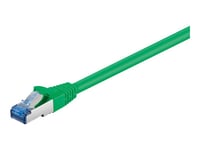 Goobay - Nettverkskabel - Rj-45 (Hann) Til Rj-45 (Hann) - 50 Cm - Sftp, Pimf - Cat 6A - Halogenfri, Formstøpt, Uten Hindringer - Grønn