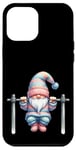 Coque pour iPhone 12 Pro Max Funny Working Out Gnome With Pull-Up Bar For Fitness Lover