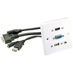 LINDY 60220 HDMI / VGA / USB / Jack Adaptateur [1x HDMI®, VGA, USB-A, Jack