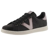 Victoria Femme Tenis Animal Print Basket, Negro, 42 EU Étroit