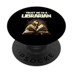 Trust Me I'm A Librarian Library Book Reading Books PopSockets Adhesive PopGrip