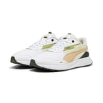 PUMA Mixte Runtamed Plus Van Life Basket, White Sand Dune Kiwi Green, 43 EU